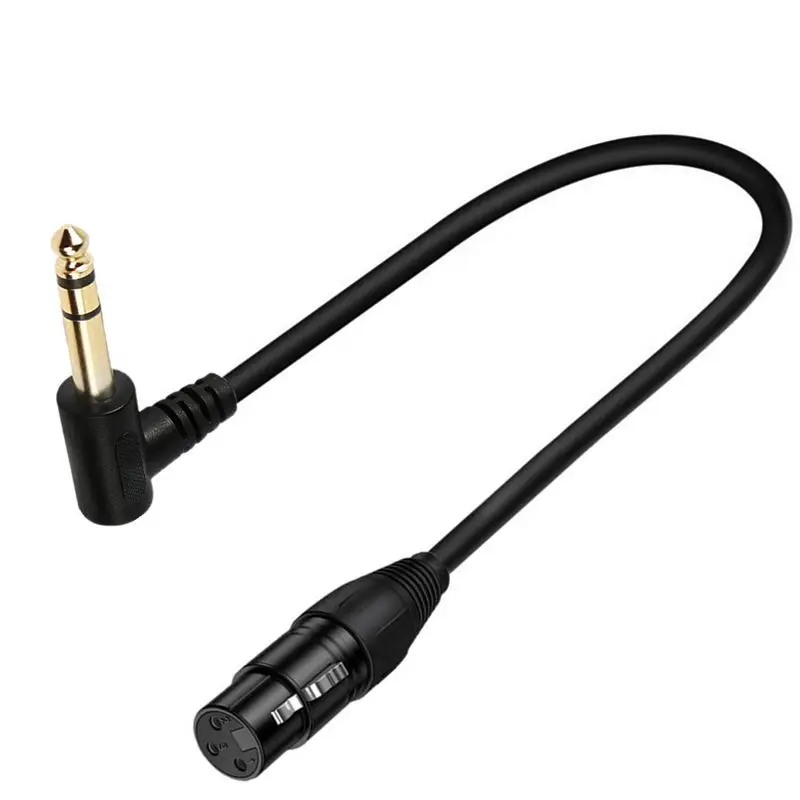 Environmentally Friendly Pure Copper Core XLR Male Female To 90 ° Elbow 6.35mm Stereo Male Amplifier Mixer Guitar Adapter Cable