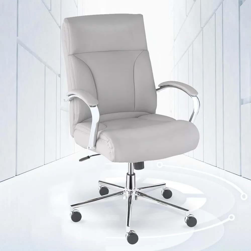 

Office Chair, Height Adjustable, Ergonomic, PU Leather Ergonomic Chairs with Armrests, Academic, Executive Office Chair