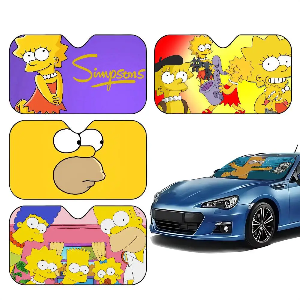 

Funny S-Simpson Car Sunshade Curtains Car Sun Shade Windshield Foldable Cute Funny Sunshade For Car Truck SUV Blocks