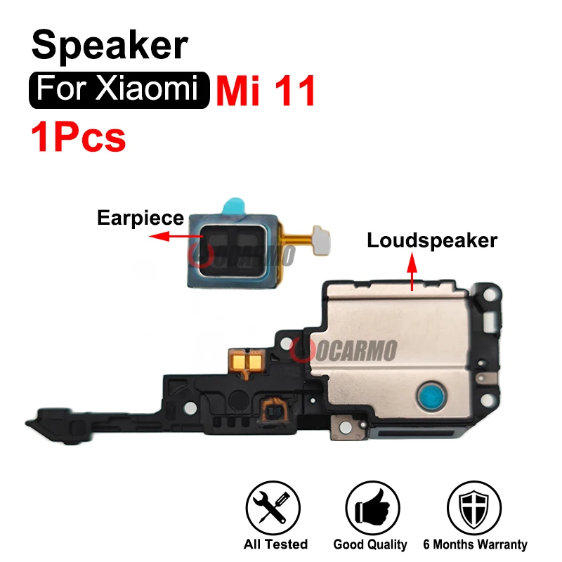 Ear Speaker Earpiece +Bottom Loudspeaker Buzzer Ring Replacement Repair Parts For Xiaomi 11 Mi 11