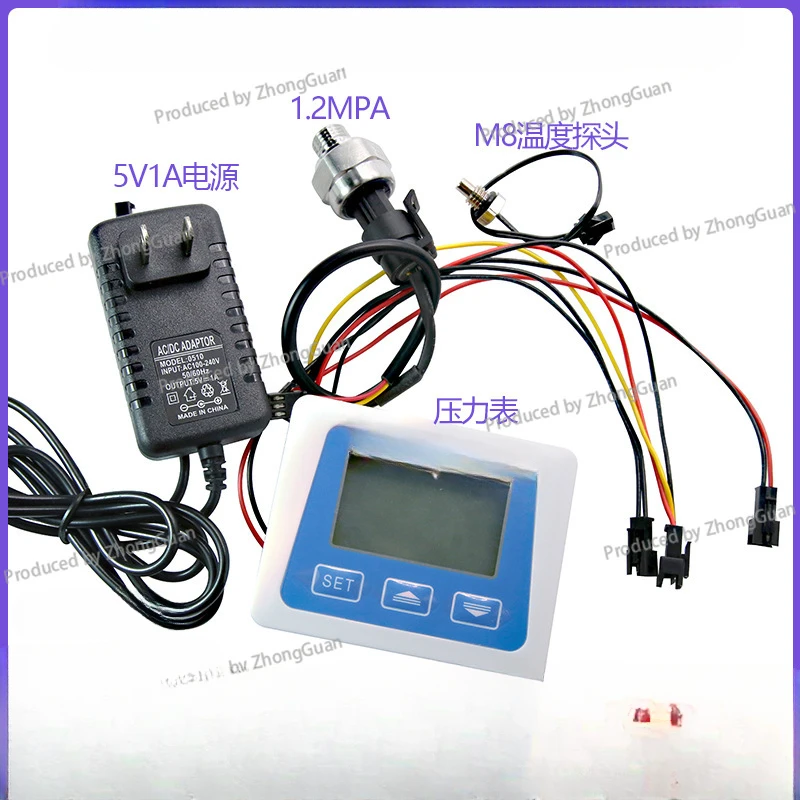 Electronic Pressure Gauge, Pressure Detector, Pressure Sensor, Digital Display Meter, Thermometer Display