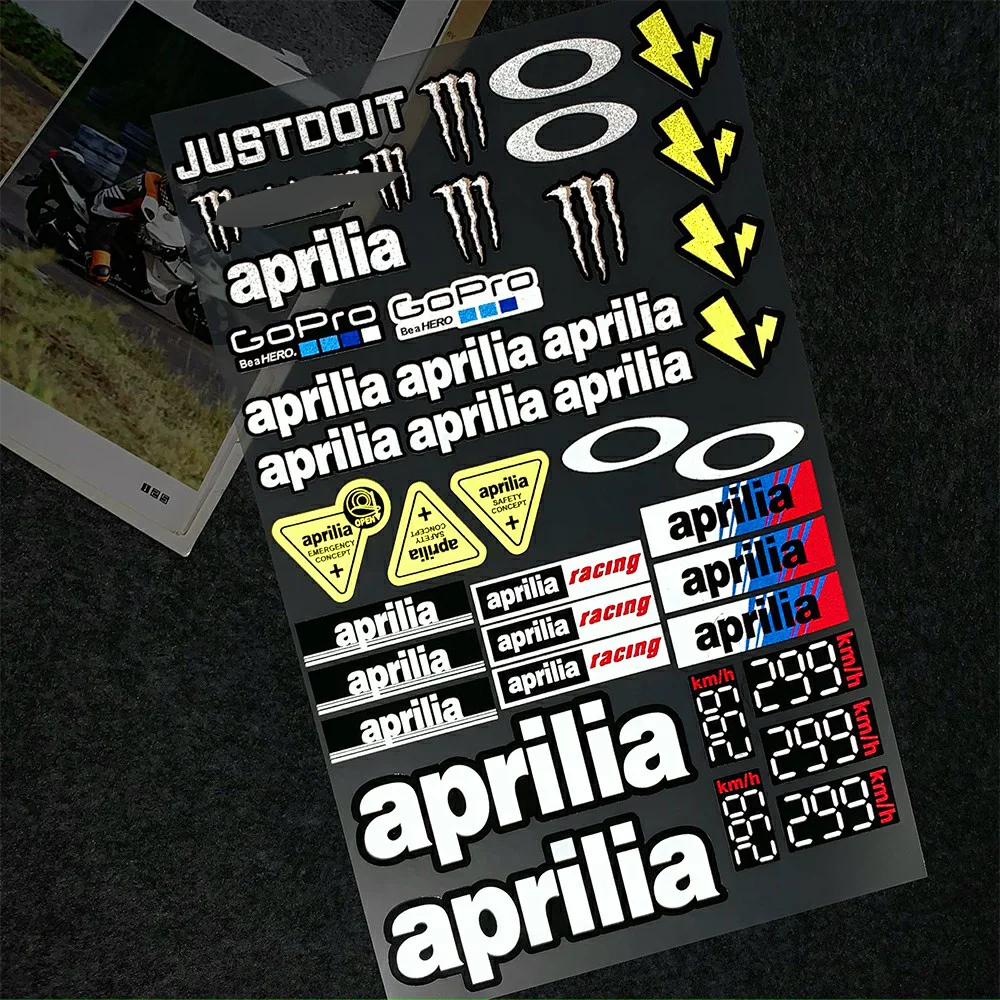 For Aprilia Sticker Motorcycle Accessories Tuono Shiver Pegaso Tuareg GPR SR GT RS RS660 RSV4 RS4 900 750 660 650 457 150 125 50