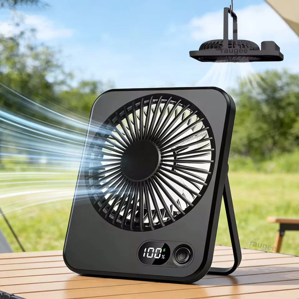 

Desk Fan Portable Mini Fan Foldable Table Fan With 5 Gear USB Rechargerable Wall Fan Student Desktop Hang Fan For Office Home