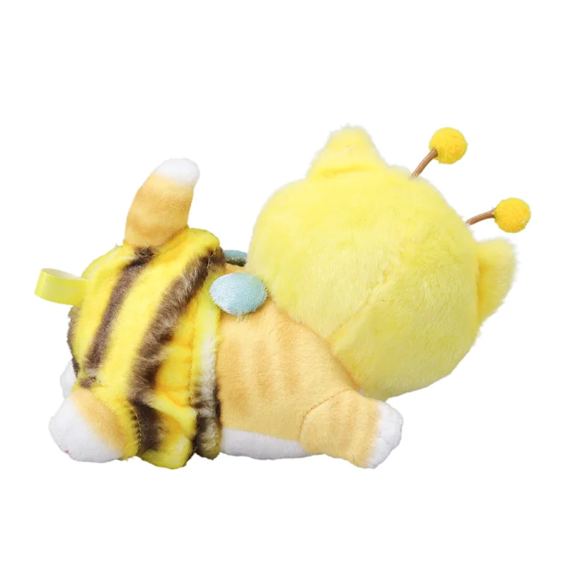 Mofusand Cats Plushie Bee Cat Plush Keychain Strawberry Lemon Cat Figures Cute Soft Pendent Kawaii Toy Gifts for Kids