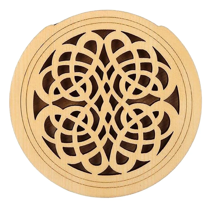 

Quality Guitar Soundhole Wooden Sound Hole Cover Block Feedback Buffer For EQ Acoustic Folk Guitars Pickup