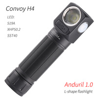 Anduril 1.0 Convoy H4 SST40 519A Multifunctional Flashlight Head Light,21700 flashlight ,torch,type-c charging interface