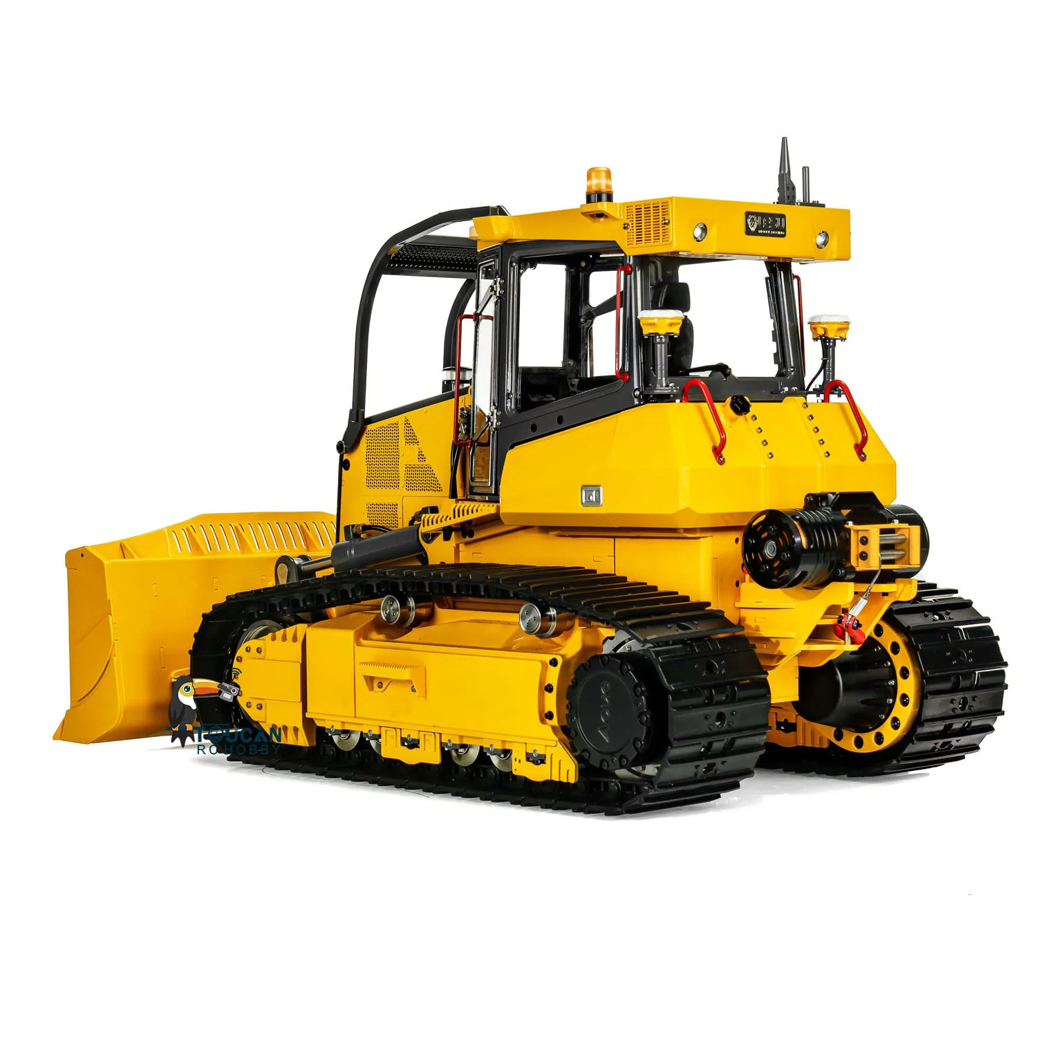 Lesu aoue 850k 1/14 hidráulico rc bulldozer pl18ev lite pista preta metal pintado acabado bulldoers para meninos presentes th22779