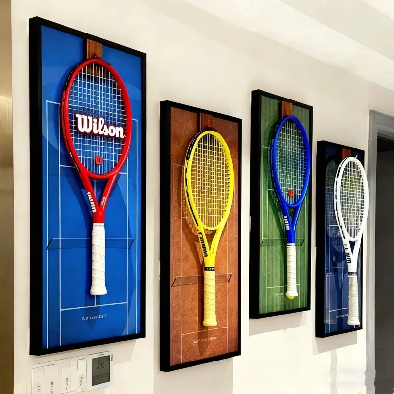 Grand Slam Tennis Racket Display Storage Collection Photo Frame, Tennis Racket Rack Australian Open French Open