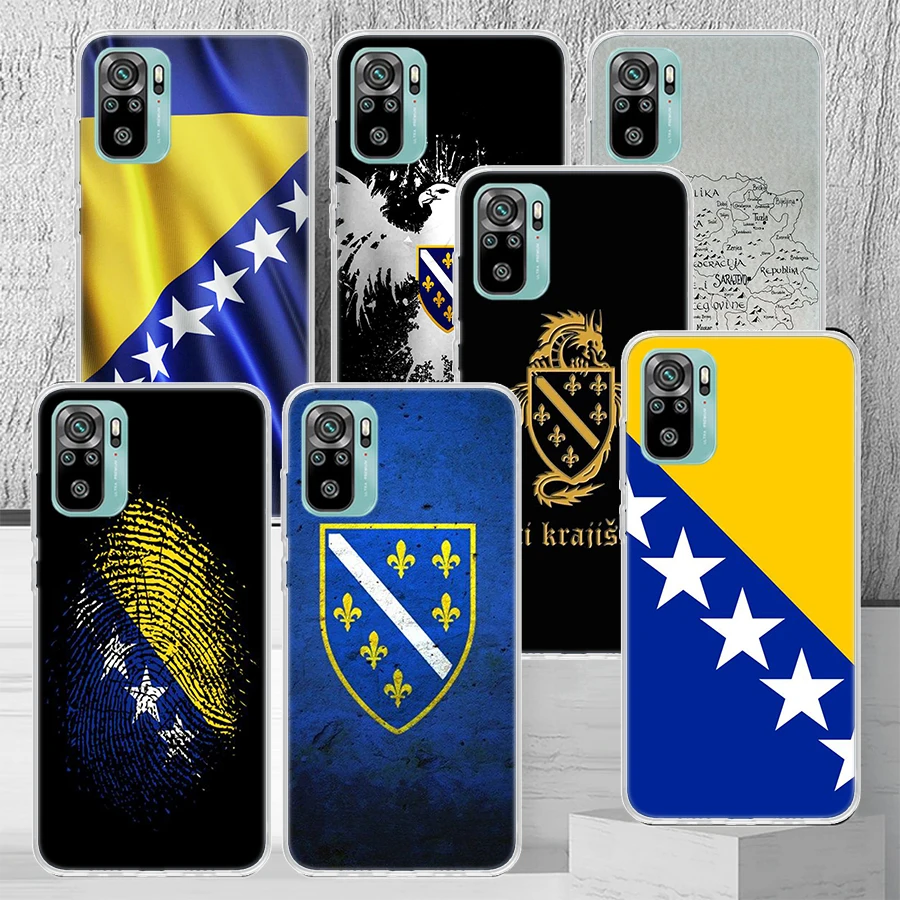 Bosnia And Herzegovina Flag Phone Case Coque For Xiaomi Redmi Note 13 12S 12 11 11S 11T 11E 10 Pro Plus 10S 9 9S 9T 8 8T Global