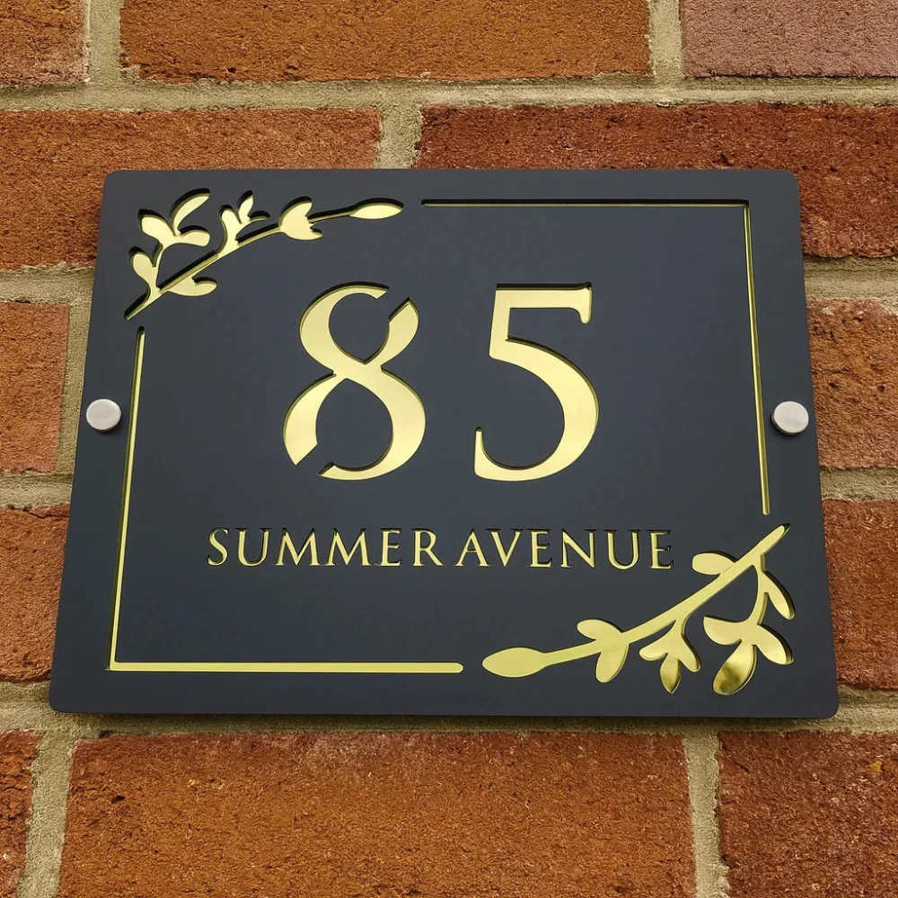 

Индивидуальная вывеска для дома ADDRESS LEAF НА ЗАКАЗ ЛАЗЕРНАЯ РЕЗКА АКРИЛОВАЯ НОМЕР ПЛАК