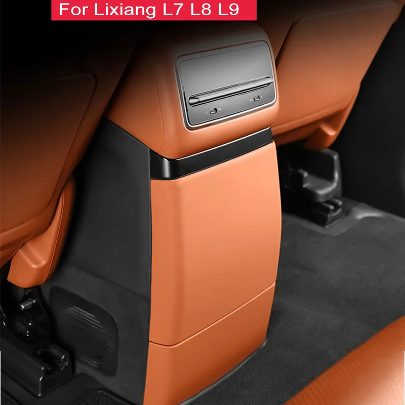 For Leading Ideal LiXiang L9 Rear Refrigerator Panel Anti Kick Pad Leather Protection Accessories