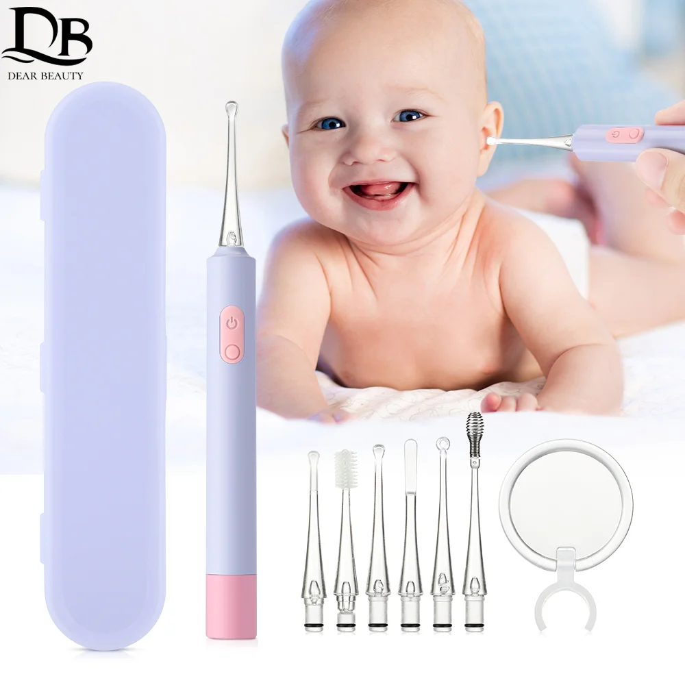 Portable Kid LED Ear Cleaner Spoon Charging Adult Child Luminous Electric Ear-digging Artifact Ear-picking Earwax Cleaning Tool