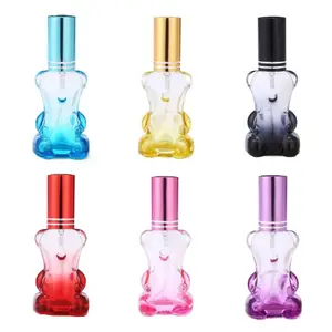 Bear Shaped Perfume Refillable Bottle Luxury High-end 15ml Glass Spray Bottle Fine Mist Empty Perfume Atomizer