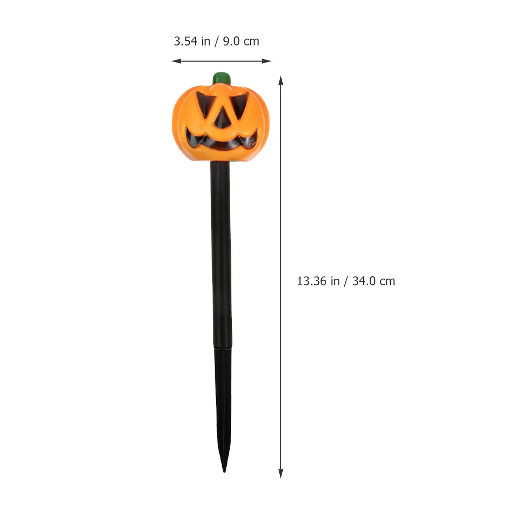 6Pcs Sturdy Pumpkin Shaped Halloween Yard Sign Plastic Outdoor Garden Decor for Lawn Backyard Patio Courtyard Halloween Party