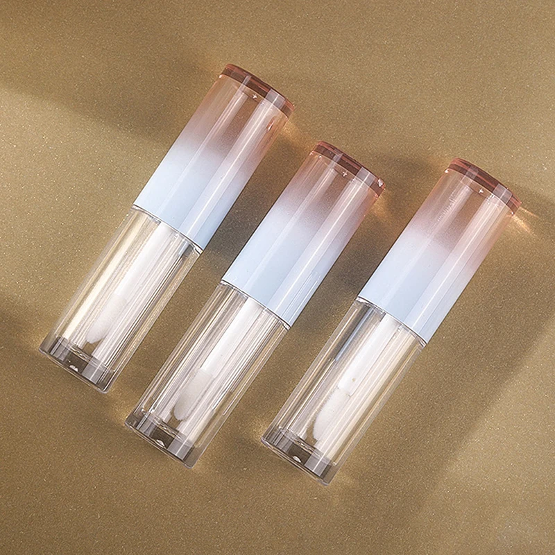 Lip Glazuurfles Gradiënt Roze Blauw Lege Lippenstift Glansbuis Hervulbare Fles Vloeistofcontainer Fles Lipgloss Monsterfles ~