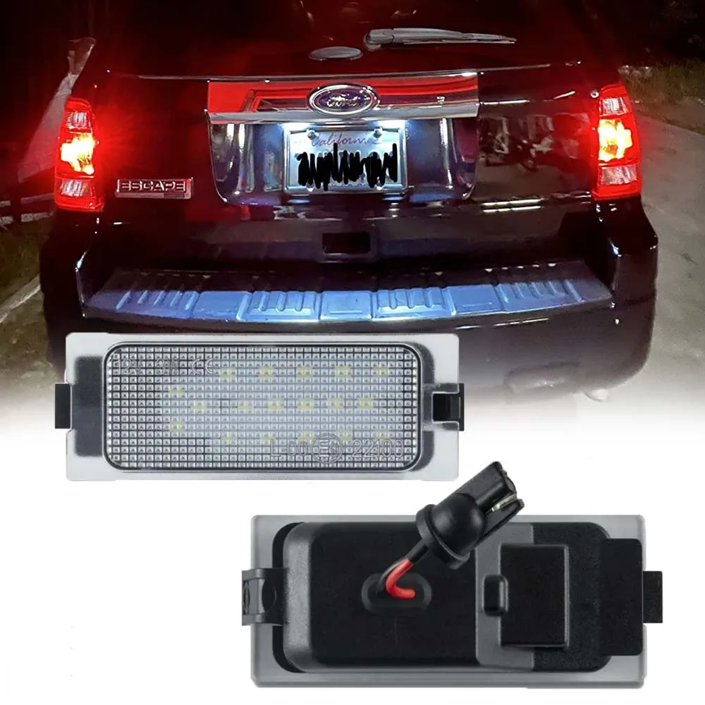 Ford Edge2007-2014 Fit Ford Escape 2008-2012 Mercury Mariner 2008-2011 LED License Plate Lights Housing Replace OEM Light Kit