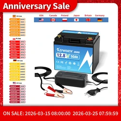 KEPWORTH 12.8V 50Ah LiFePO4 Battery Lithium Battery 640Wh, Over 6000+ Cycles Widely Used in Electric Motors, Electric Scooters