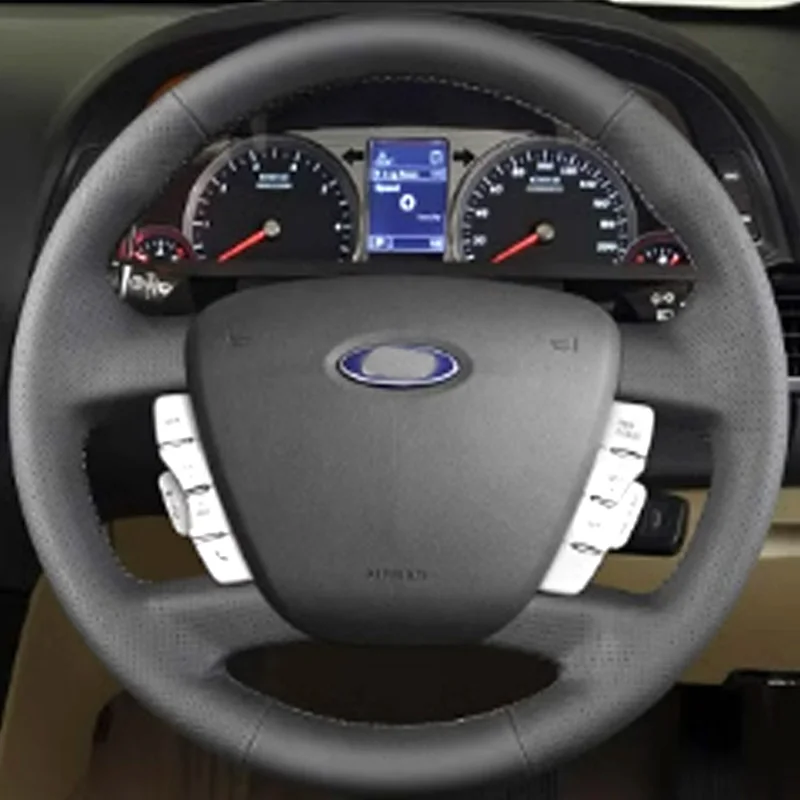For ford falcon ford FG falcon 2008-2014 Hand-Stitched Car Steering Wheel Cover Braid black leather style FG accessory