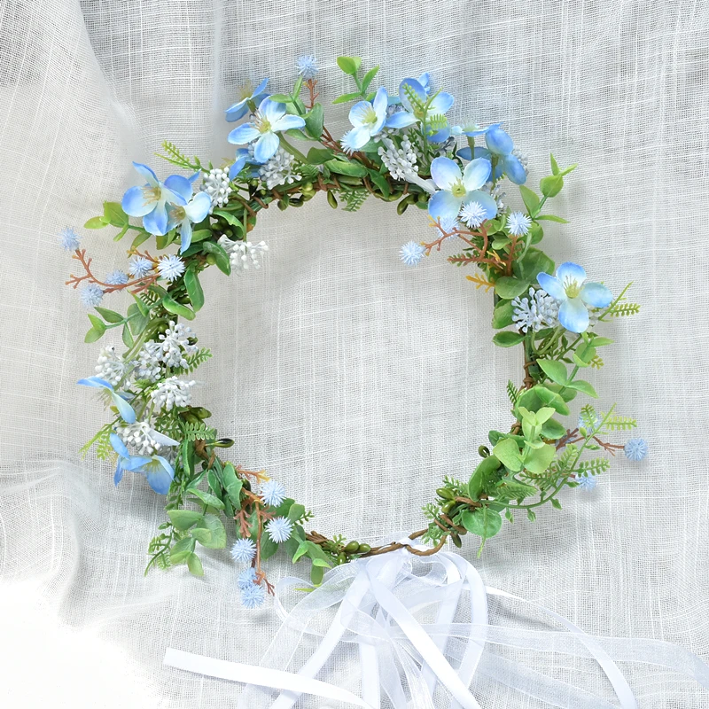 CC Flower Hairbands for Women Wedding Accessories Bridal Headpiece Engagement Hair Ornament 100% Handmade Wreath Prom Dress DD23