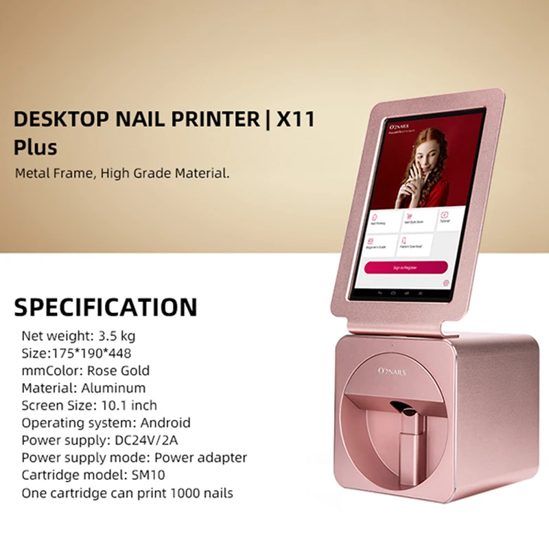 digital 3d nail printer painting intelligent manicure nails polish small printer drying fingernail 4d smart mobile nail printer