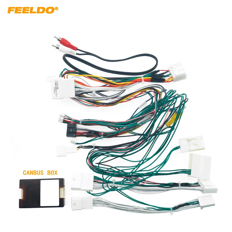 

FEELDO Car 16Pin Power Wiring Harness Cable Adapter Canbus For Lexus Lx470 Land Cruiser LC100 Install Aftermarket Android Stereo