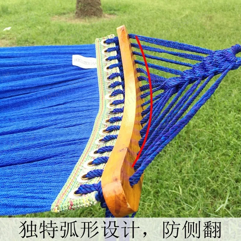 Ice Silk Hammock Outdoor Anti-rollover Thickened Double Mesh Breathable Mesh Nylon Bed Camping Double Swing Mesh Bed
