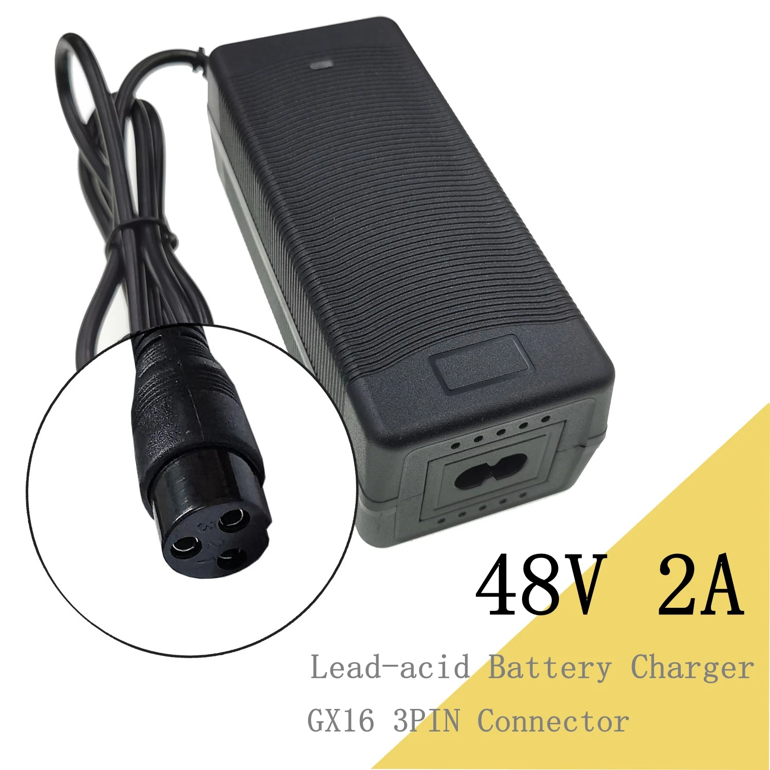 48V 2A Lead-acid Battery Charger for 57.6V Lead acid Battery wiht  GX16 3P Connector