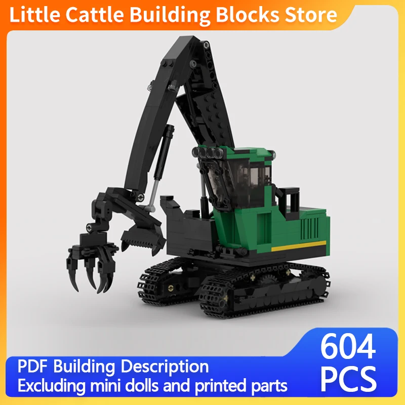 City Car Model MOC Building Bricks 2956G Swing Log Loader Excavator Modular Technology Gifts Holiday Assemble Children Toys Suit