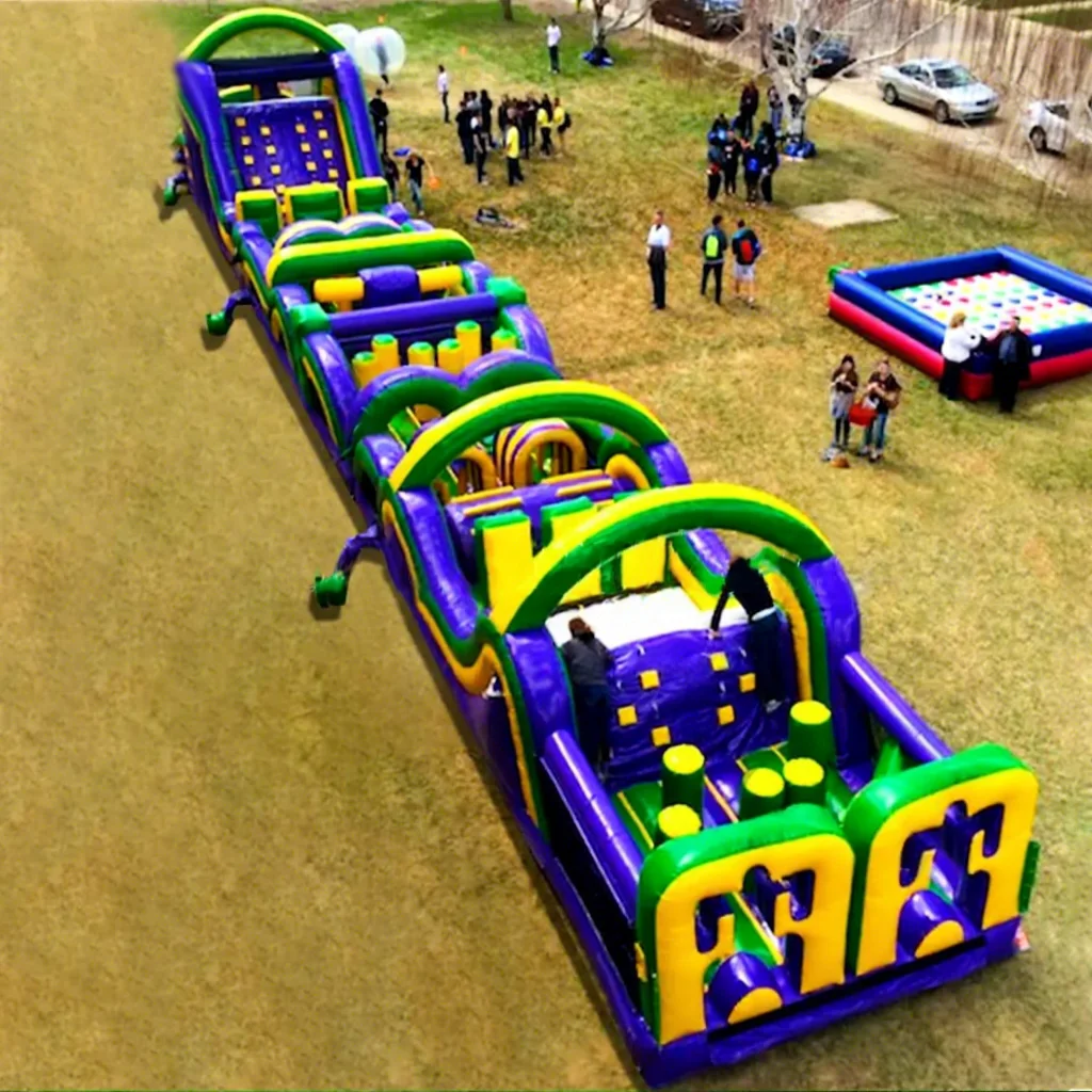 Kids Outdoor Obstacle Course Equipment - Percorso a Ostacoli Gonfiabile per Esterni,