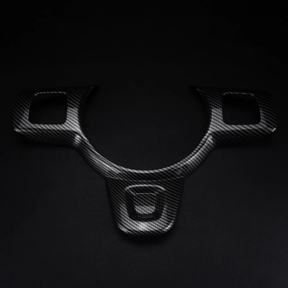 Cubierta embellecedora de volante para Fiat Strada RAM 700 2020-2025, decoración Interior de Color de fibra de carbono ABS