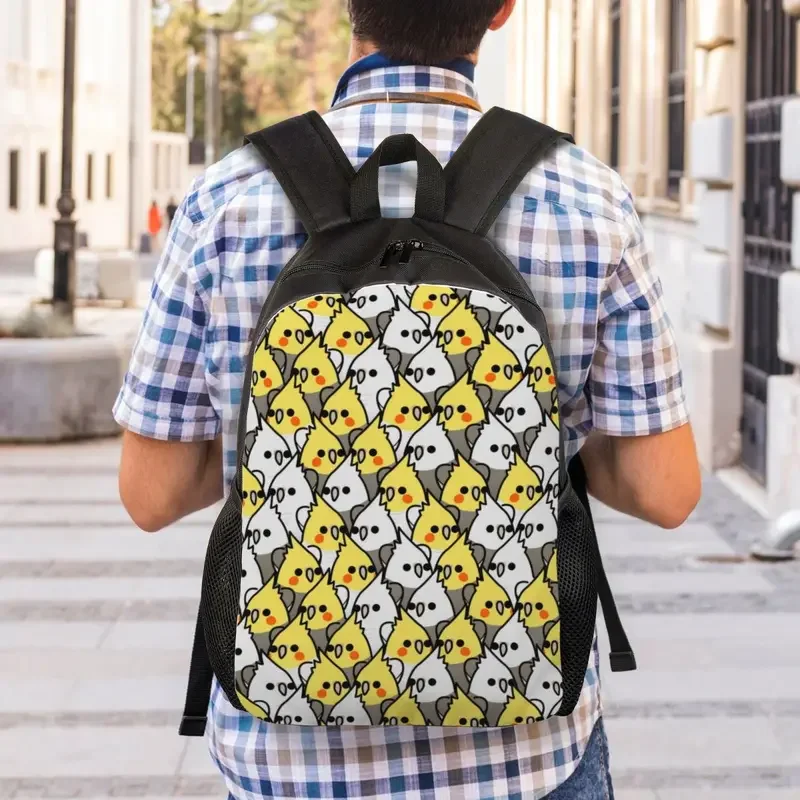 Parrot Birds Cockatiel Squad Backpack for Women Men Water Resistant College School Animal Bag Printing Bookbag