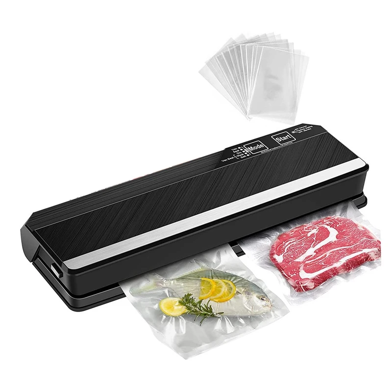 

Vacuum Sealer, 5In1 Sealing Modes,Compact Design, Preservation Modes For Dry And Wet Food With 5 Vacuum Bags EU Plug