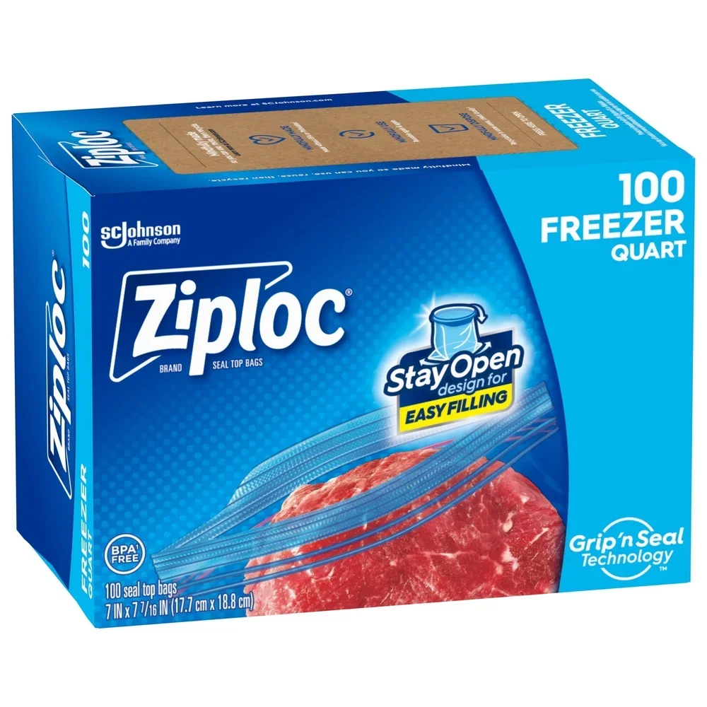 البقاء المفتوحة تصميم أكياس الفريزر قبضة ن تكنولوجيا الختم قابلة لإعادة الاستخدام 100 عدد الحساء المثالي الصلصات الحساء وجبة الإعدادية قفل الفريزر حرق #6