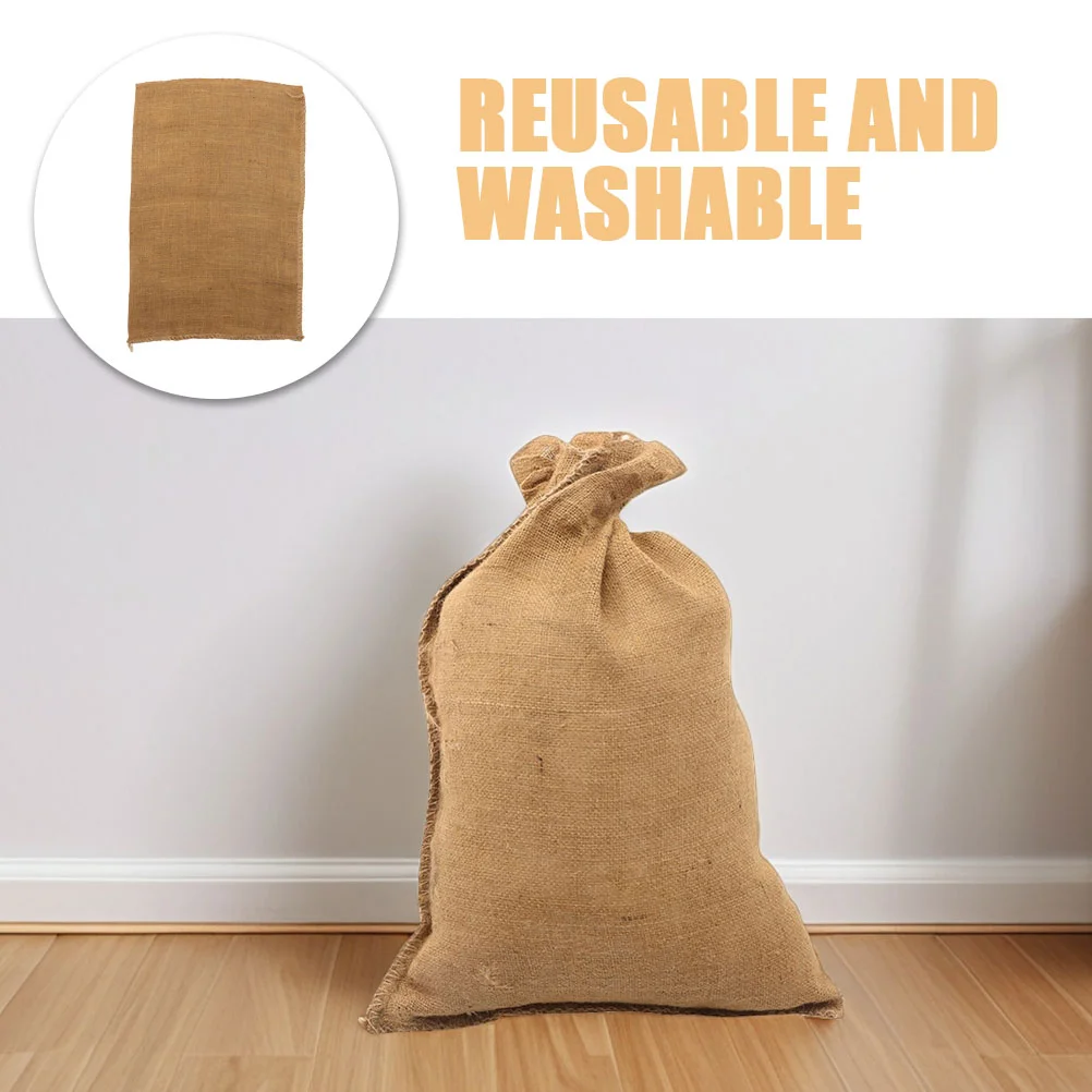 6 Pcs Burlap Potato Sack Thick Multipurpose Bags for Races Potatoes Thicken Linen Reusable Gardening