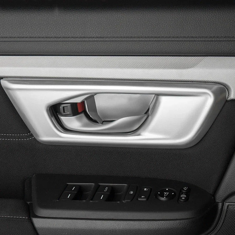 For Honda CR-V CRV 2017 2018 2019 2020 2021 2022 Hybrid ABS Carbon Car Inner Door Bowl Frame Trim Cover Decoration Accessories view 2