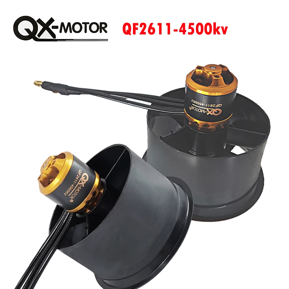 Motor sin escobillas para avión teledirigido, ventilador con conductos de 5 aspas, 64mm, EDF, QF2611, 4500KV, piezas de bricolaje, nuevo