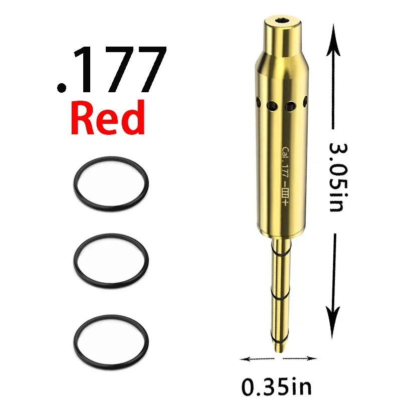 Tactical Cal.177 Red Green Dot Laser Boresighter Brass Sniper Air Rifle Bullet Scope Accurate Calibration Shoot Accessories