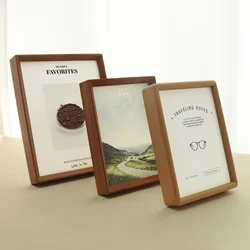 HeMu Nordic style solid wood beech ebony photo frame table creative ornaments ins photo photo frame photo frame