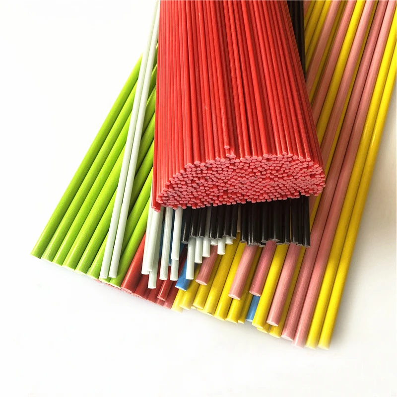 2-10PC Red Glass Fiber Rod 1-15mm Insulation and High Temperature Resistance Solid Fiberglass Bar Length 500mm 1000mm