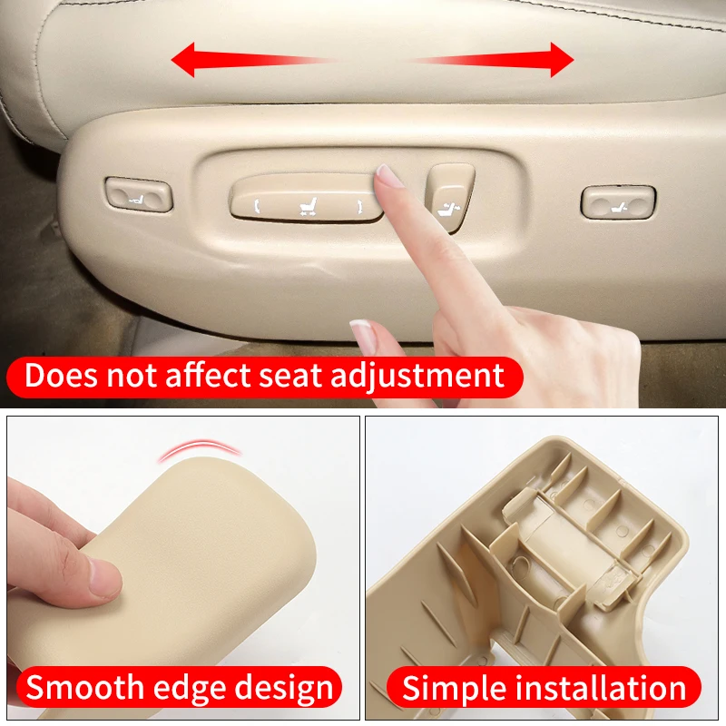 สําหรับ Lexus LX570 450d Seat Track ป้องกัน, คู่มือที่นั่งด้านหน้าและด้านหลังครอบคลุม 2008-2023 ภายในอัพเกรดอุปกรณ์เสริม