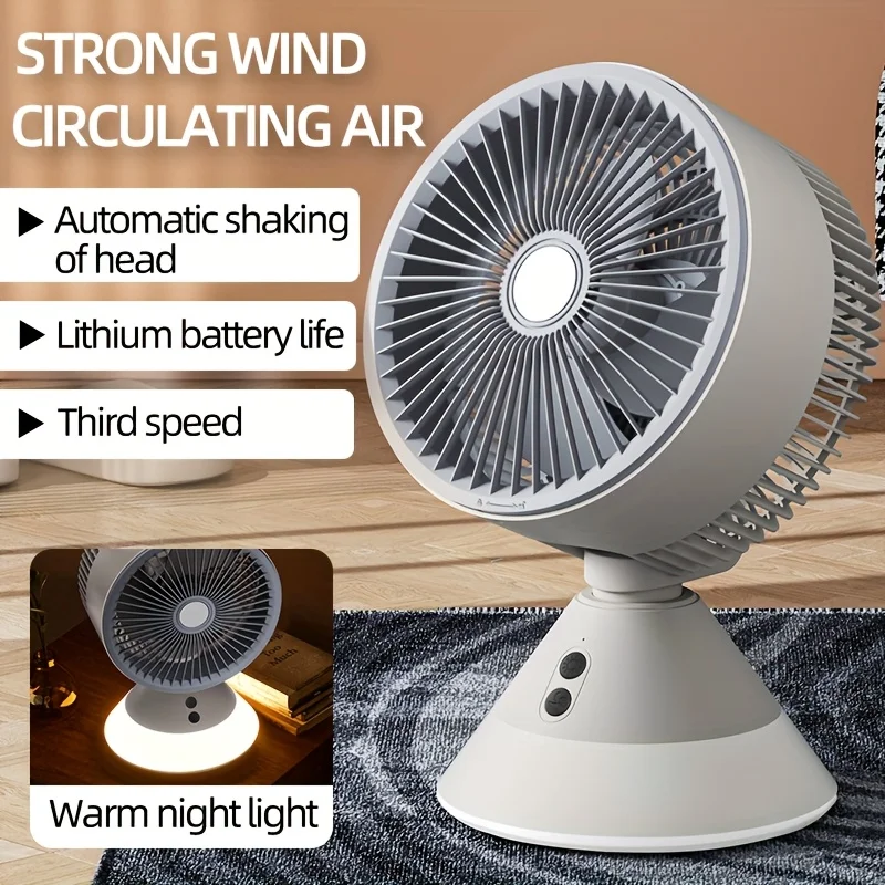 2025 جديد 4000mAh USB مروحة سطح المكتب المحمولة قابل للتعديل الضوء المحيط مناسبة للمنزل والمكتب والسفر في الهواء الطلق هدية الصيف