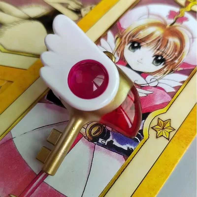 Cardcaptor Sakura Sakura Kinomoto Mini Bird Head Cane Key Cute Anime Figure Keychain Decorative Accessories Toy Gifts