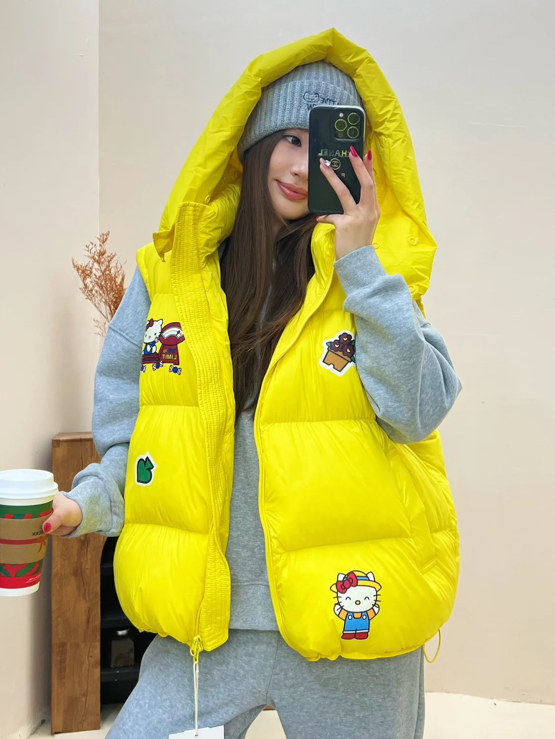 Losse, casual, effenkleurige, modieuze winterjas voor dames, nieuw binnen, veelzijdig design, Europese stijl, buitenkleding.