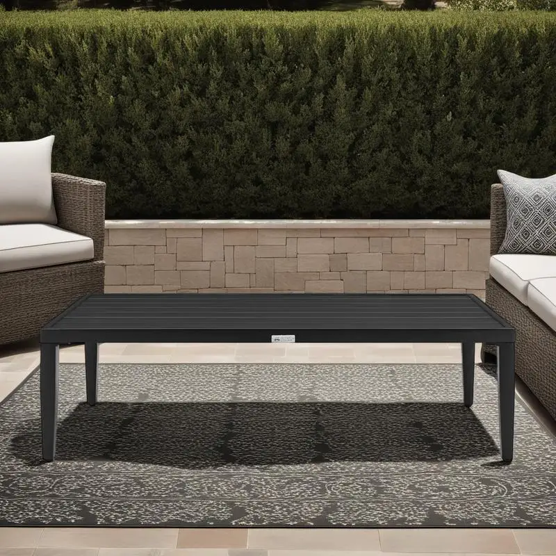 Black Aluminum Outdoor Coffee Table