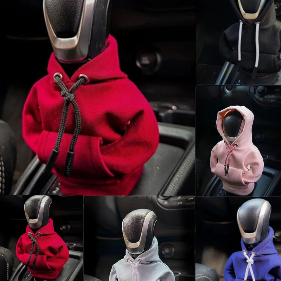 

Gear Shift Hoodie Cover Shift Gear Handle Decoration Fits Manual Automatic Universal Car Sweatshirt Change Lever Interior Decor