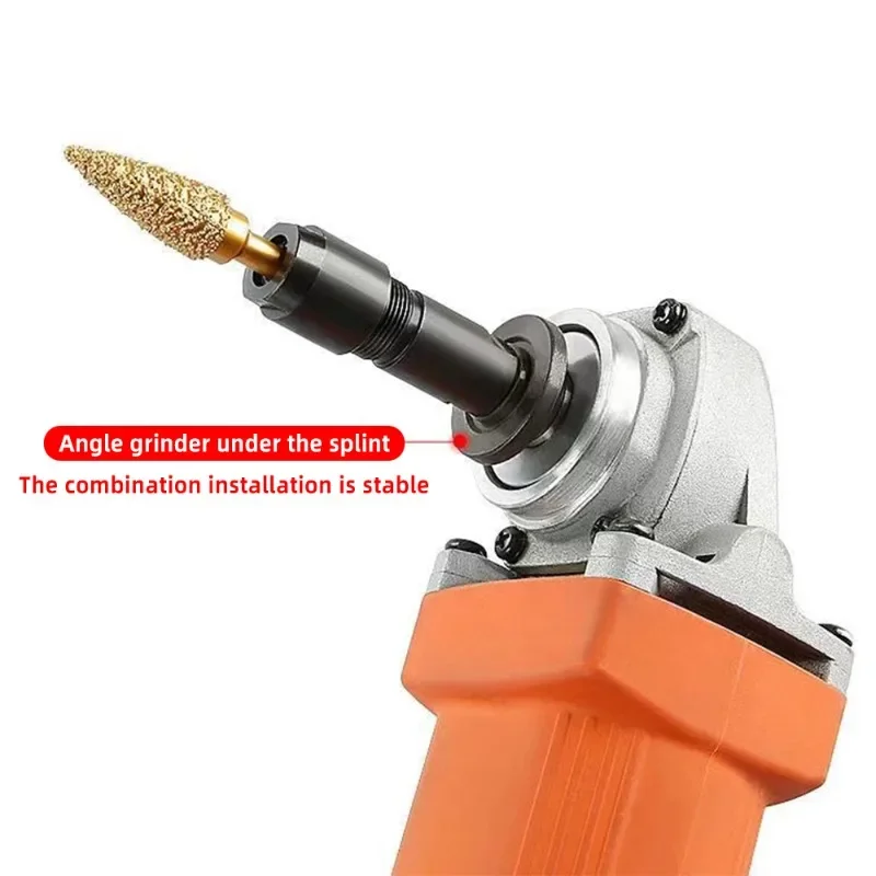 3/6mm Angle Grinder Modified Adapter To Straight Grinder Chuck for Angle Grinder Thread Grinding Polishing Power Tools