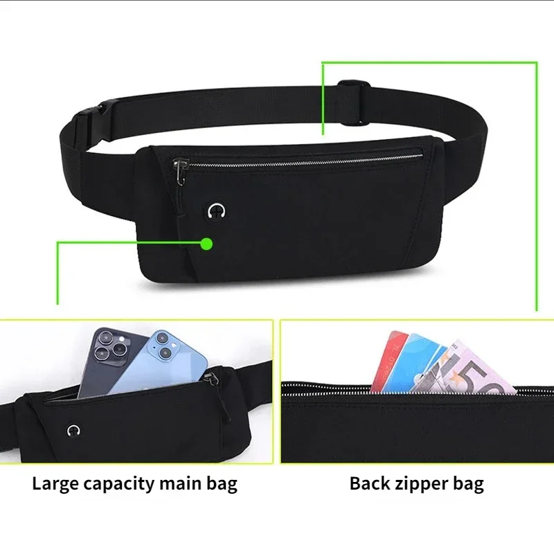 Running Waist Bag Sports Belt Pouch Mobile Phone Bag Men Women Waist Pack Lightweight Gym Sports Bag Waist Pack Adjustable Strap image 2