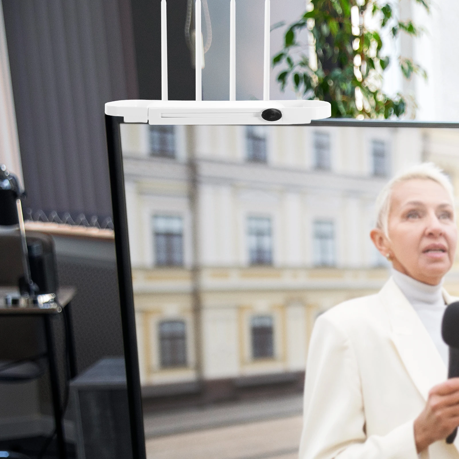 No-drill Screen Tops Shelf White Router Holder Strong Capacity Modern Wall Storage Rack for Remote Router Placement