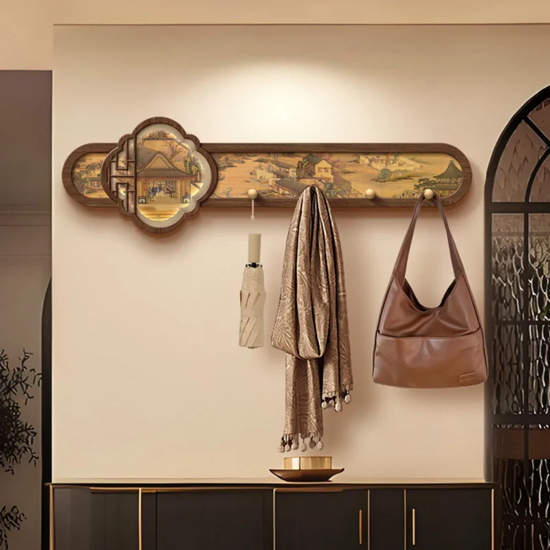 b11-Indoor Storage Coat Racks Open Rail Bedroom Hallway Organizer Coat Racks Wooden Clothes Porte Manteau Entrance Hall