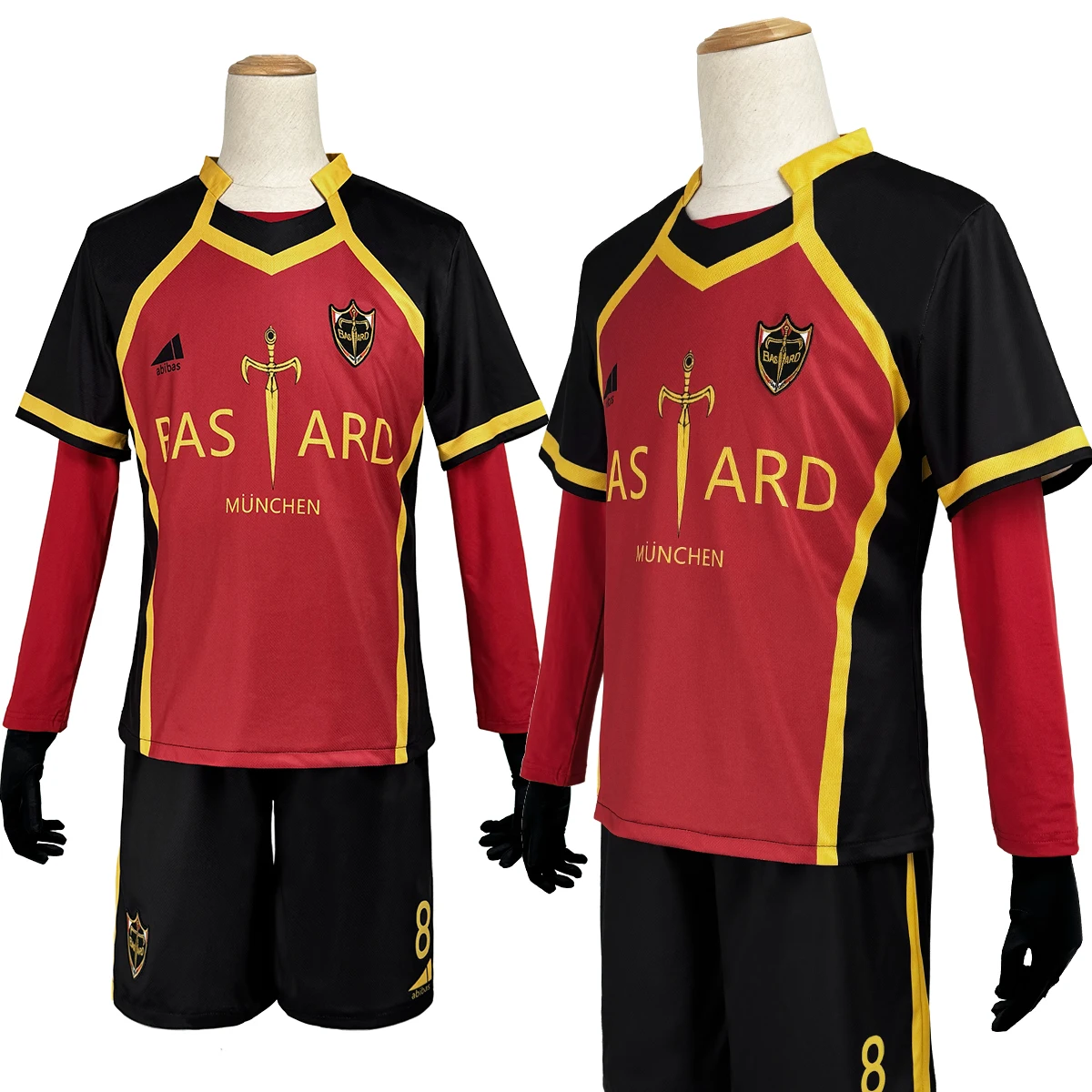 Image of HOLOUN Ness Kaiser Isagi Anime Cosplay Kostüm Bastard Munchen Besticktes Fußballtrikot Uniform Halloween Konvention Weihnachten